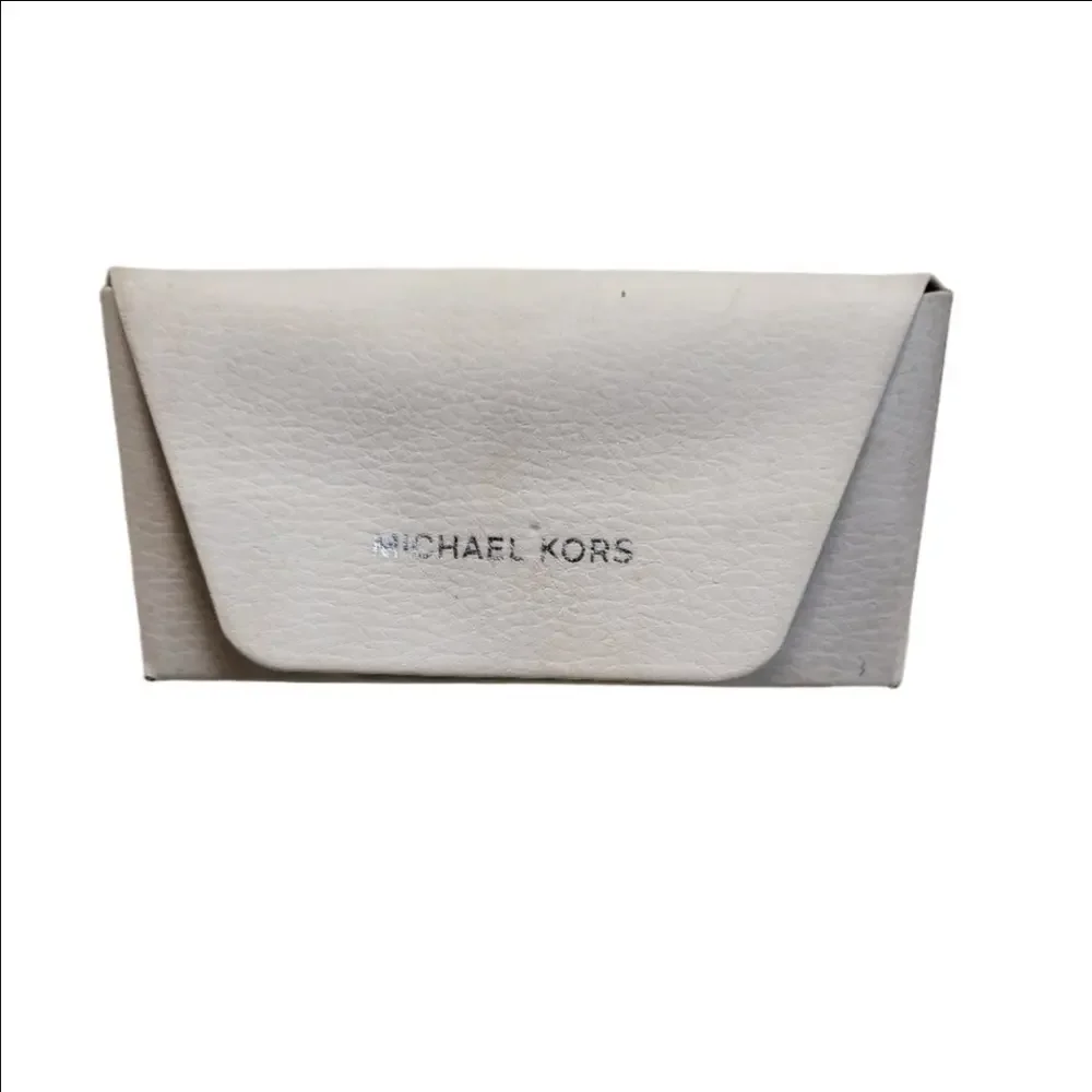 Michael Kors White Silver Eyeglass Sunglasses Case Large